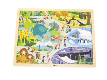 Wooden 48 Pcs Puzzle - Zoo - Image 1