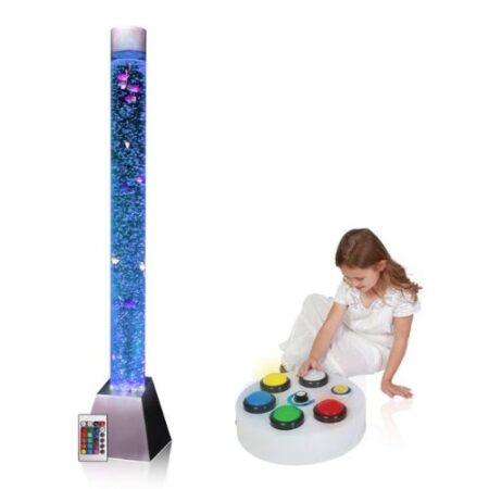 6' Bubble Tube with Large Button Controller (UK and EU adapter) - Image 1