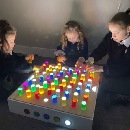 TABLE TOP PANEL WITH COLOURED RODS - Image 1