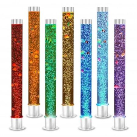 School Stationery Supplies Bubble Tube 120cm x 12cm with Fish and Remote (includes Bracket) (UK and EU adapter) - Image 1