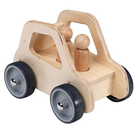 School Stationery Supplies Giant Wooden Car with People-EYR - Image 1