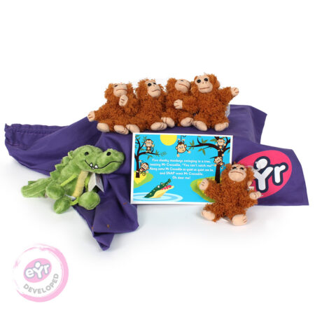 Five Cheeky Monkeys Number Rhyming Set (BD)-EYR - Image 1