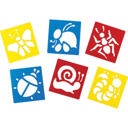 School Stationery Supplies Washable Plastic Bug Stencil Set-EYR - Image 1