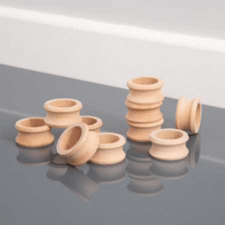School Stationery Supplies Wooden Napkin Rings Pack Of 10-EYR - Image 1