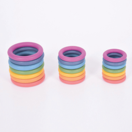 School Stationery Supplies Rainbow Wooden Rings-EYR - Image 1