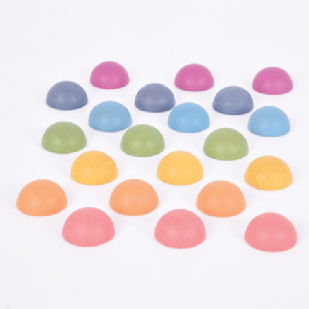 School Stationery Supplies Rainbow Wooden Semi Spheres-EYR - Image 1