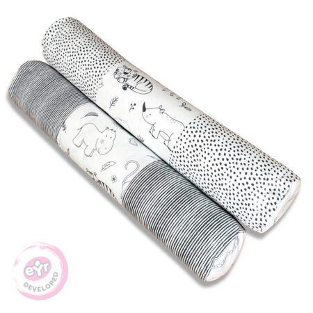 Black And White Animal Print Bolster X2-EYR