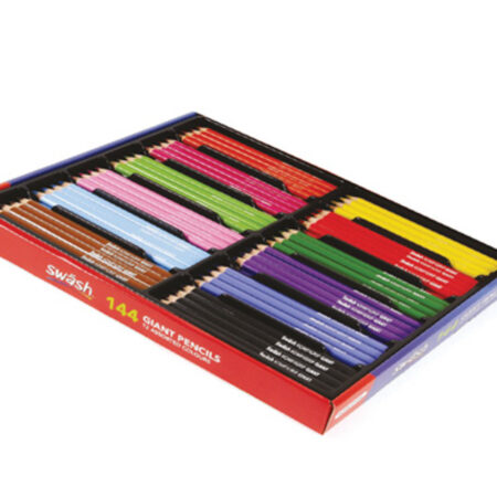 School Stationery Supplies 144 Giant Triangular Colouring Pencils-EYR - Image 1