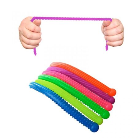 Stretchy Textured Elastic Fidget Snakes (Pack of 6) - Image 1