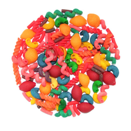 School Stationery Supplies Assorted Shapes Coloured Pasta 500g Pack-EYR - Image 1
