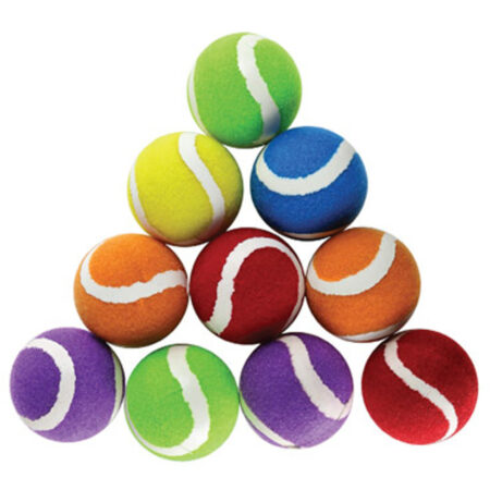School Stationery Supplies Colourful Tennis Ball - Pack Of 12-EYR - Image 1