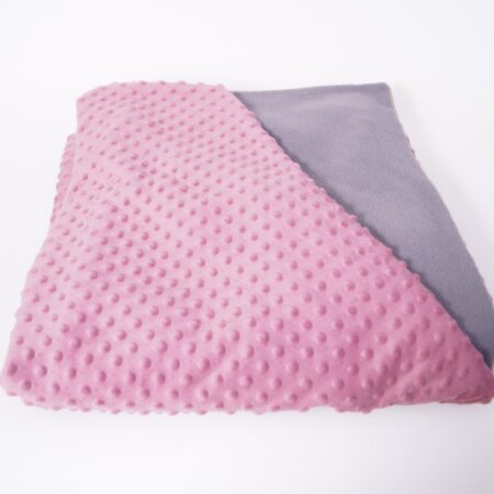 3kg Weighted Blanket Small (90 x 100) Pink/Grey - Image 1
