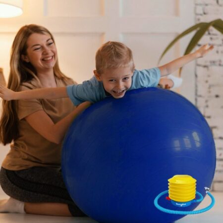 55cm Balance Ball No Roll Weighted Seat  Blue - Image 1