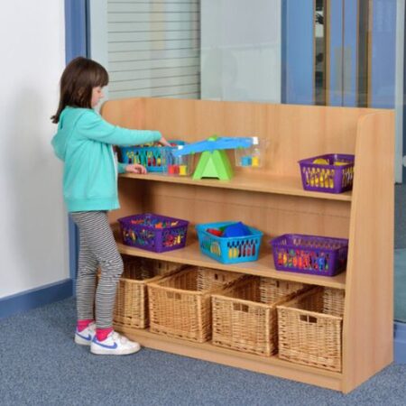 Fusion Open Shelf Unit Including 4 Wicker