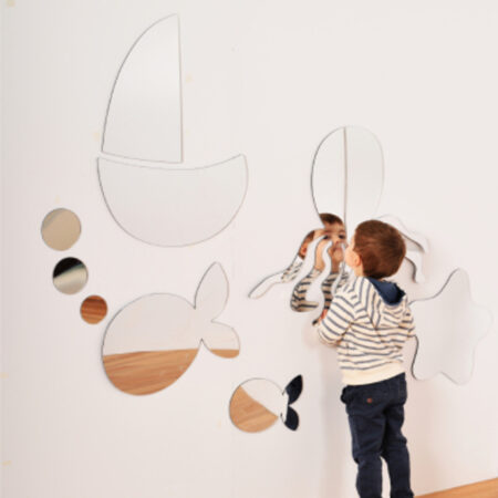 Sensory Mirror with Soft Frame 840mm sq-EYR - Image 1