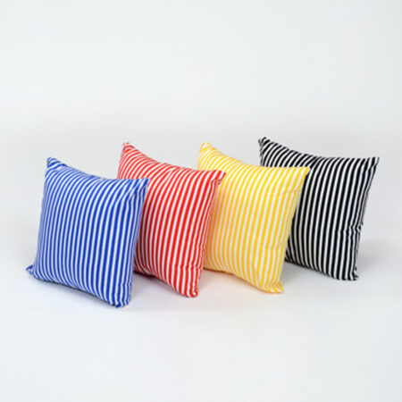 School Stationery Supplies Stripe Scatter Cushions Set 4-EYR - Image 1