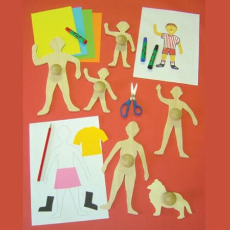 School Stationery Supplies My Family Wooden Templates-EYR - Image 1