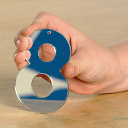 7cm Acrylic Mirror Numbers 0-9-EYR - Image 1