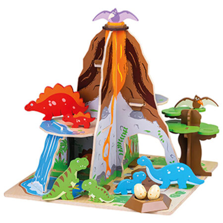 Dino Island Wooden Playset-EYR - Image 1