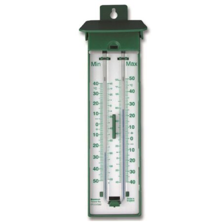 School Stationery Supplies Labware : Max Min Thermometer Lidded Green Push Button - Image 1
