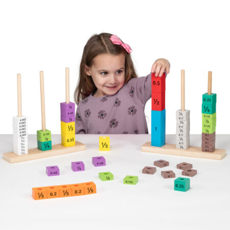 Wooden Fraction & Decimal Towers - Image 1