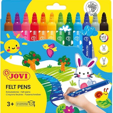 Jovi Maxi Felt Pens 12 Colour - Image 1