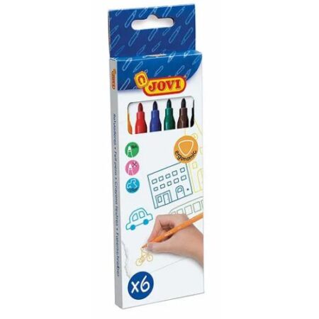 School Stationery Supplies Jovi Ergonomic Felt Pen 6 Colour - Image 1