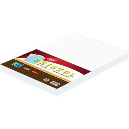 School Stationery Supplies FIS Bristol Board, Size A5 (148x210mm) 180gsm Board Packet 100 Sheet White - Image 1