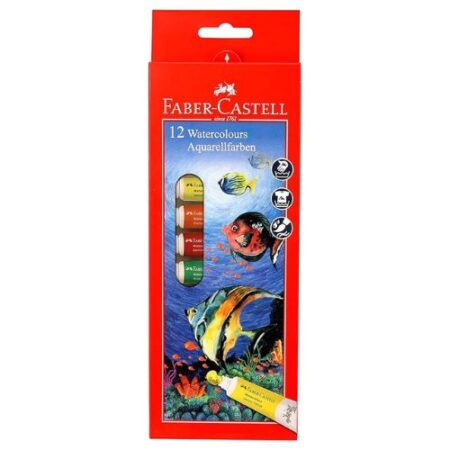 Faber-Castell  Water Colors Set Of 12 X 9 Ml Tubes In A Cardboard Pack - Image 1
