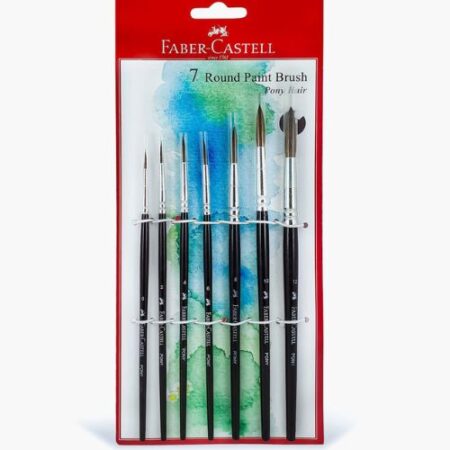 FC Pony Hair Brush Round 7 Pc (0,2,4,6,8,10,12) - Image 1