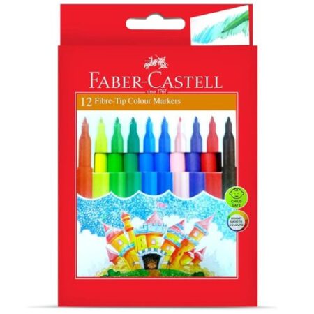 School Stationery Supplies Faber-Castell Color Body Felt Pen 12 Color - Image 1