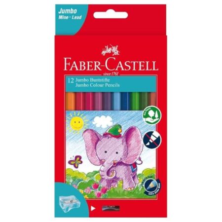 School Stationery Supplies Faber-Castell Jumbo Colour Pencils 12 Colour - Image 1