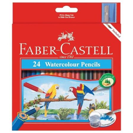 School Stationery Supplies FC Parrot Water Colour Pencils 24 Colour - Image 1