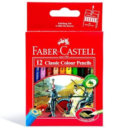School Stationery Supplies FC Classic Colour Pencils 12 Colour Halfsize - Image 1