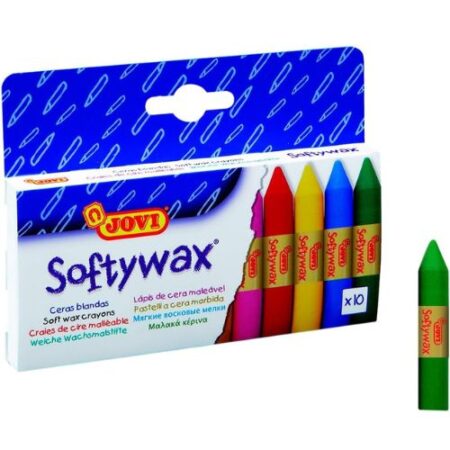 School Stationery Supplies Softywax Soft Wax Case With 10 Assorted Colour - Image 1