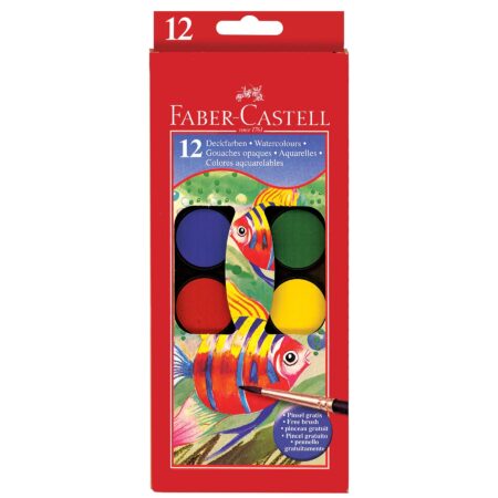 Faber-Castell Watercolors 12 Color 30mm - Image 1