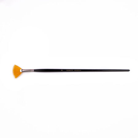 School Stationery Supplies Golden Synthetic Brush Fan - Size 2 - Image 1