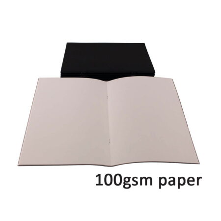A4 Portrait Starter Sketchbook Black Card Cover 40 Pages 100Gsm - Image 1