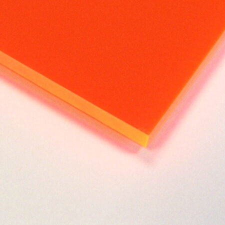 3Mm Fluorescent Acrylic Sheet 1000 X 500Mm Lava Orange - Image 1