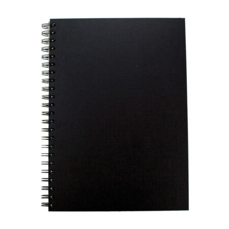 A5 Brit Book Black Flax Cover 40 sheets 150gsm paper