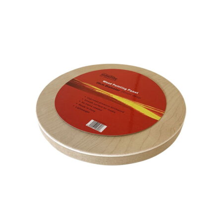 20Cm Round Unprimed Cradled Painting Panel Pack Of 3 - Image 1