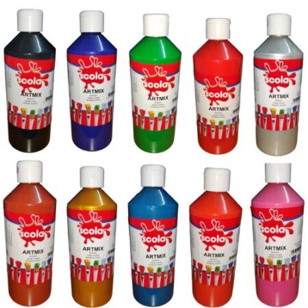 School Stationery Supplies Scola Artmix Assorted 500ml Pack Of 12 - Image 1