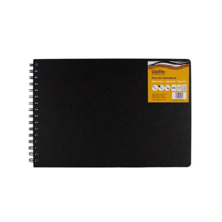 A4 Plein Air Watercolour Sketchbook L'scape Black Pop Cover 20sh 225gsm