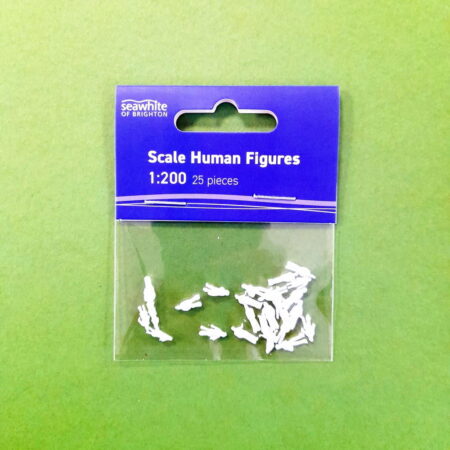1:200 Scale White Unpainted Figures 25 Retail Pack - Image 1