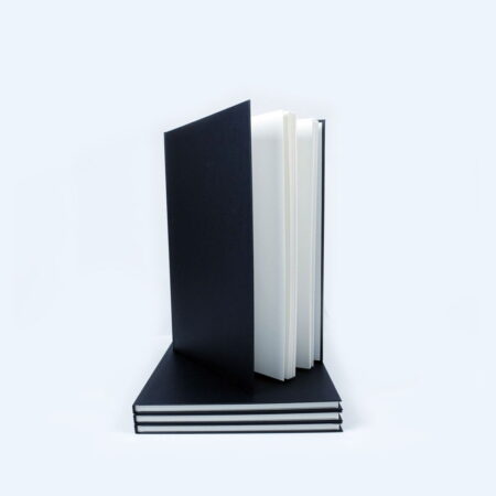 A4 Portrait Black Cloth Hardbacked Sketchbook 92 pages 140gsm