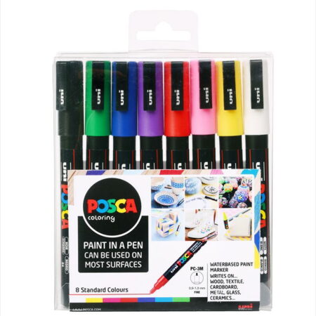 Posca Marker Set Of 8 Colours Fine 3M - Image 1