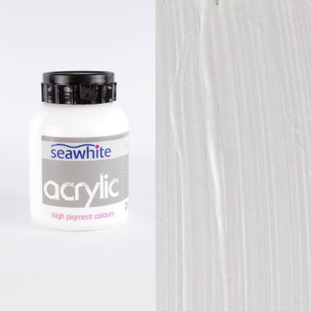 1000Ml Acrylic Paint Bottle White - Image 1