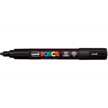 Posca Marker 5M Medium 1.8-2.5Mm Bullet Tip Black - Image 1