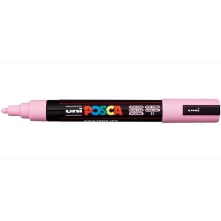 Posca Marker 5M Medium 1.8-2.5Mm Bullet Tip Light Pink - Image 1