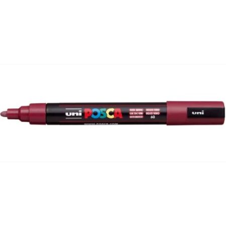 Posca Marker 5M Medium 1.8-2.5Mm Bullet Tip Red Wine - Image 1